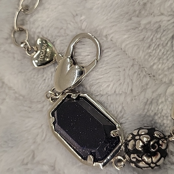 Tocara Stainless Steel Steel Purple Sunstone Bracelet - Picture 2 of 7